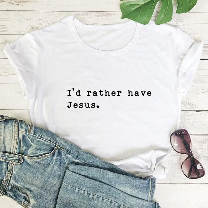 Lords Guidance Earrings Christian TShirt br Id Rather Have Jesus