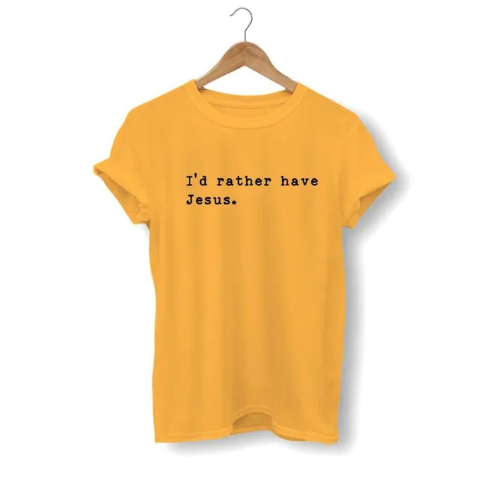 Lords Guidance Earrings Christian TShirt br Id Rather Have Jesus