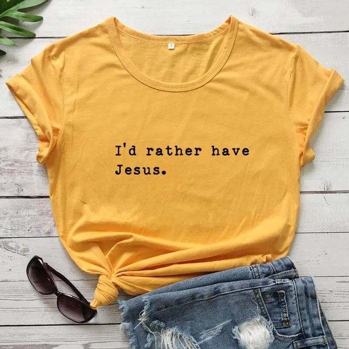 Lords Guidance Earrings Christian TShirt br Id Rather Have Jesus