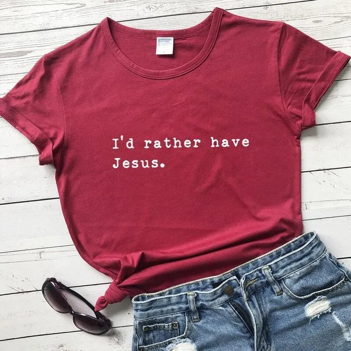 Lords Guidance Earrings Christian TShirt br Id Rather Have Jesus