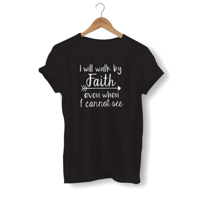 Lords Guidance Earrings Christian TShirt br I Will Walk By Faith