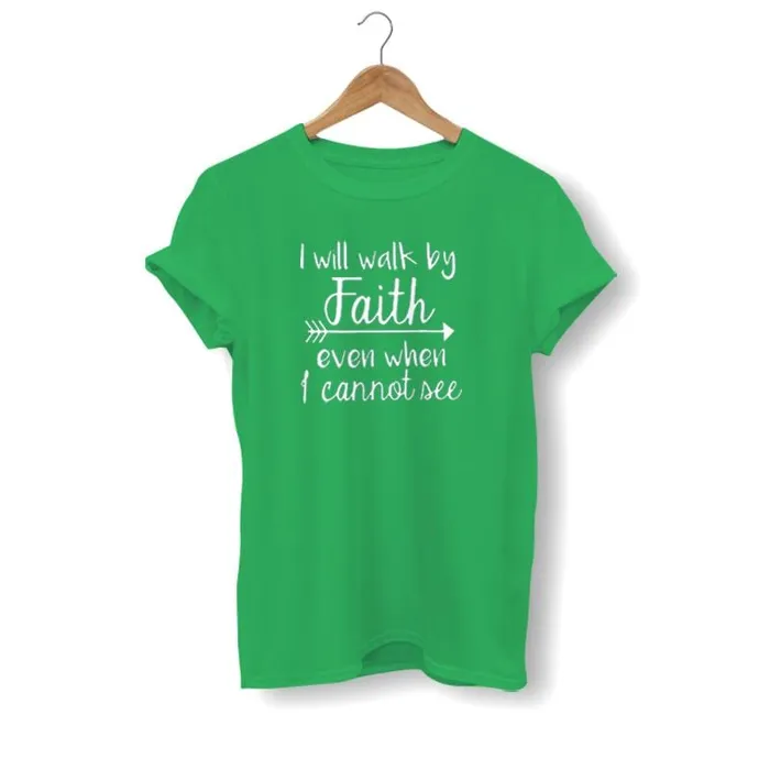 Lords Guidance Earrings Christian TShirt br I Will Walk By Faith
