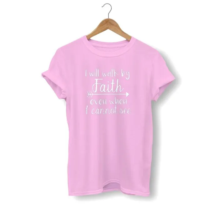 Lords Guidance Earrings Christian TShirt br I Will Walk By Faith