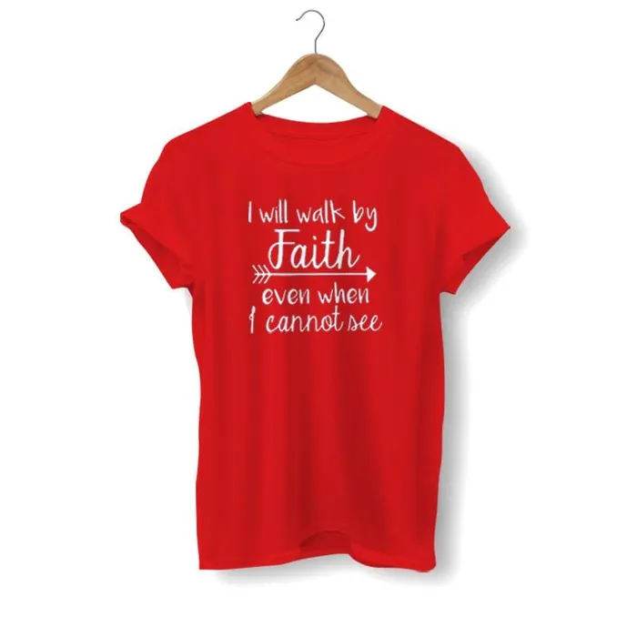 Lords Guidance Earrings Christian TShirt br I Will Walk By Faith