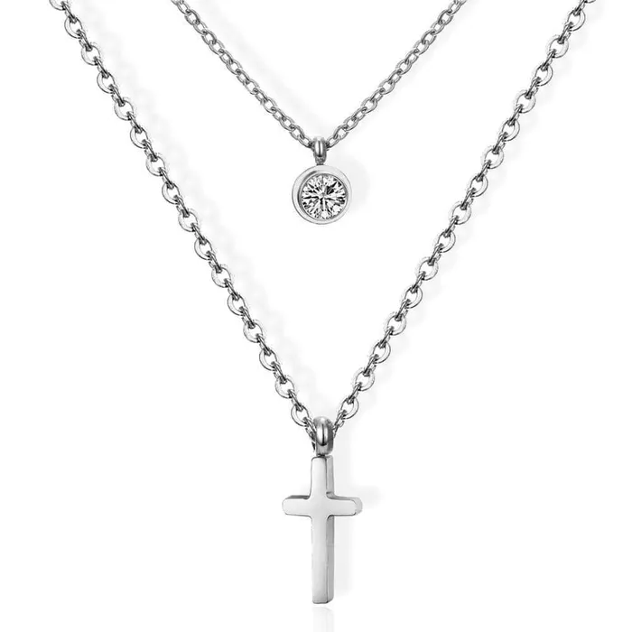 Lords Guidance Necklaces Womens Christian Necklace br Choker Diamond Steel