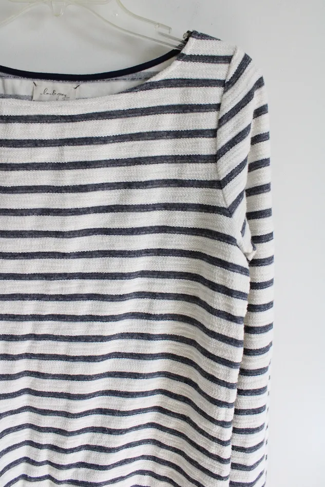 Lou Grey Rings Lou Grey White Blue Striped Long Sleeved Shirt S
