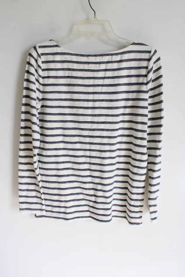 Lou Grey Rings Lou Grey White Blue Striped Long Sleeved Shirt S