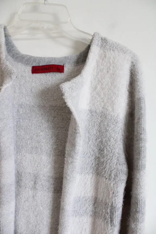 Love Scarlett Light Gray White Knit Cardigan M Love Scarlett Necklaces