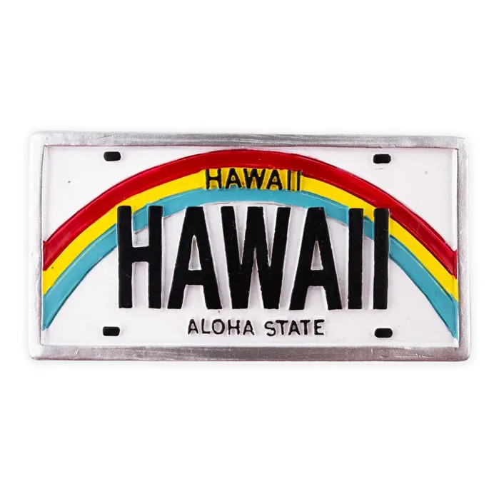 MADDENCORP Earrings HandPainted Hawaii State License Plate Refrigerator Magnet