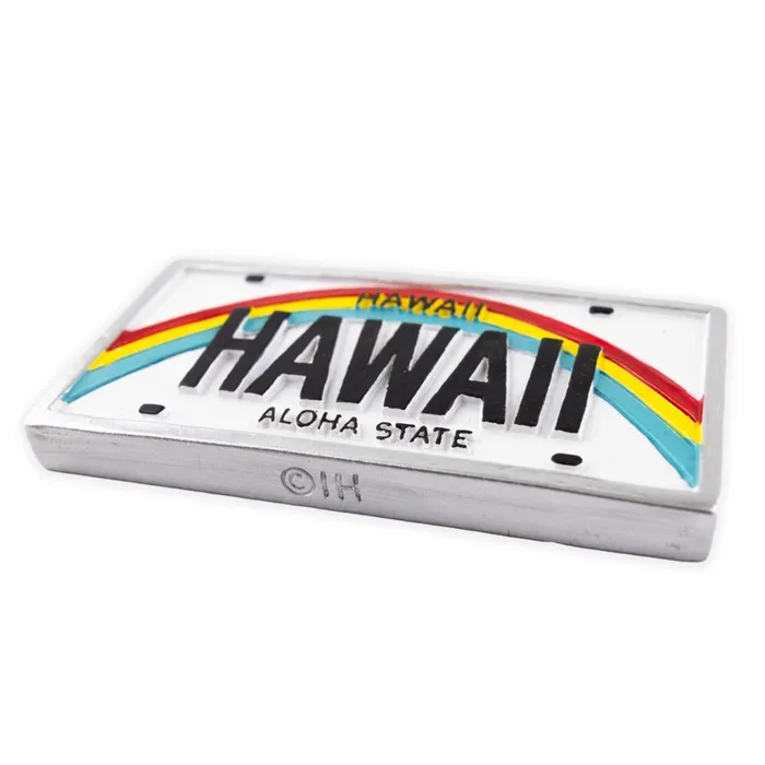 MADDENCORP Earrings HandPainted Hawaii State License Plate Refrigerator Magnet