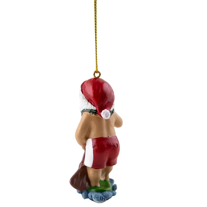 MADDENCORP Earrings Handpainted Paddleboarding Santa Christmas Ornament