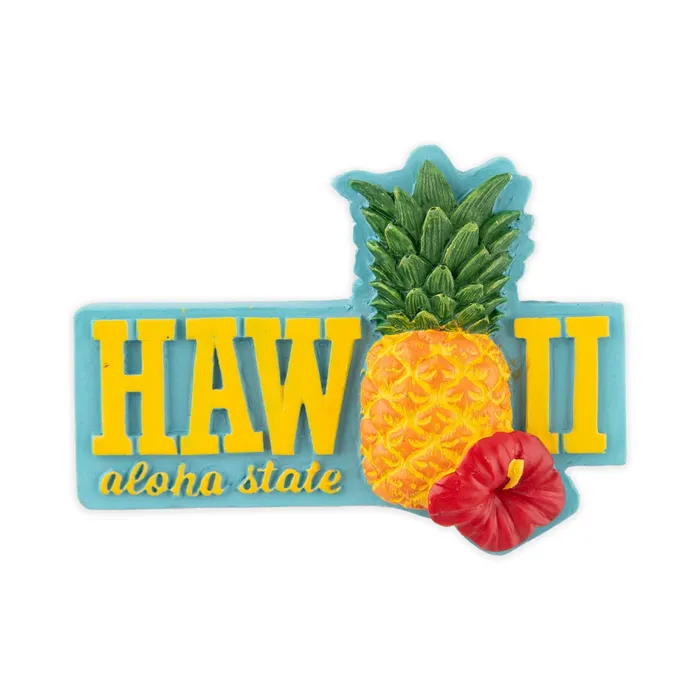 MADDENCORP HandPainted Pineapple Aloha HI Refrigerator Magnet Earrings