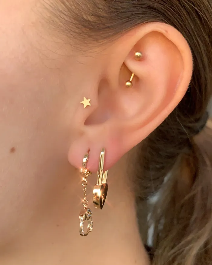 Maison Dore Jewelry Earrings MINI STAR PIERCING