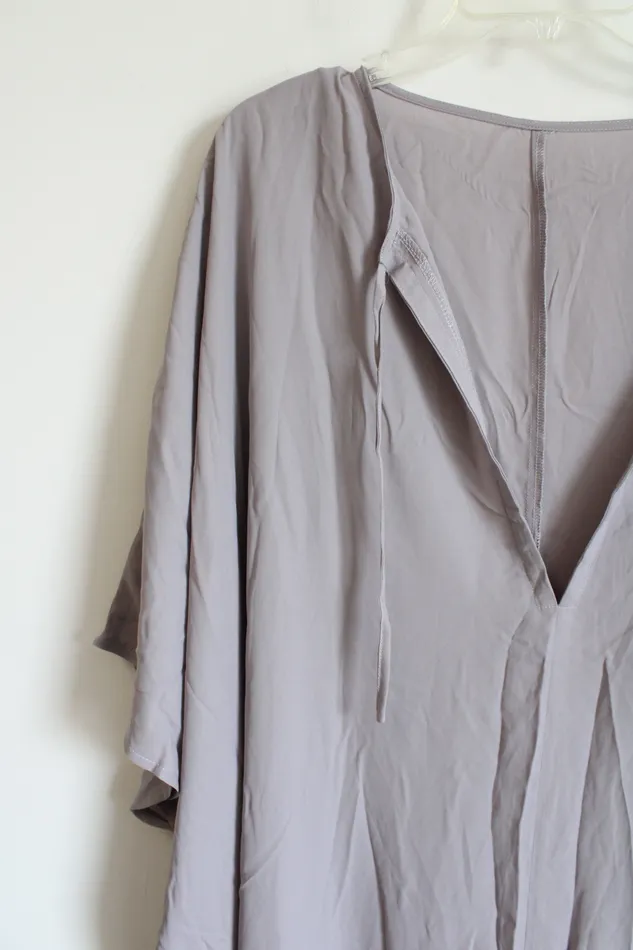 Mauve Chiffon Long Beach Cover Up 2XL Jubilee Thrift Earrings
