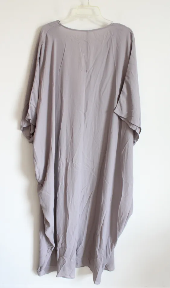 Mauve Chiffon Long Beach Cover Up 2XL Jubilee Thrift Earrings