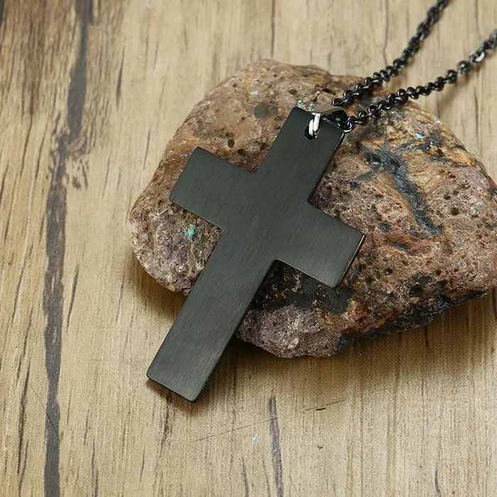 Mens Christian Necklace br Lords Prayer Cross Lords Guidance Necklaces