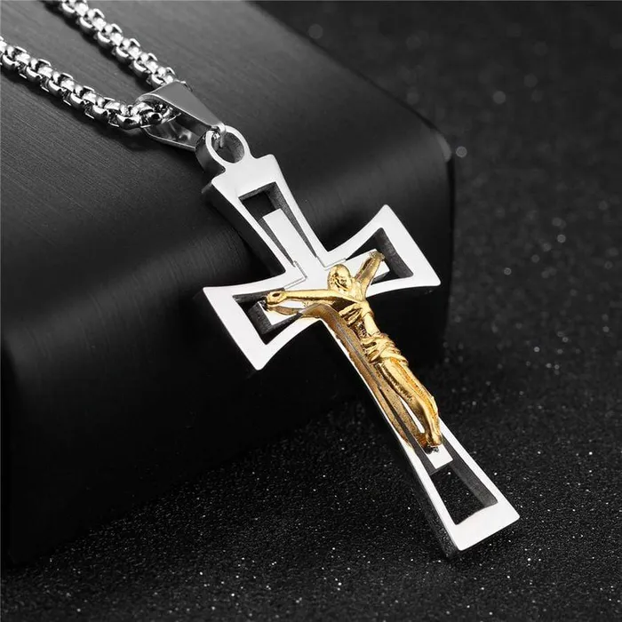 Mens Christian Necklace br Sacrifice Lords Guidance Necklaces