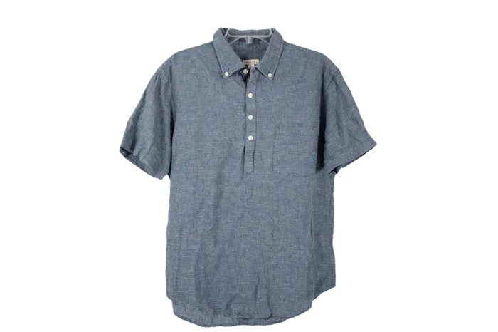Merona Blue Greeon Linen Blend Shirt L Merona Rings
