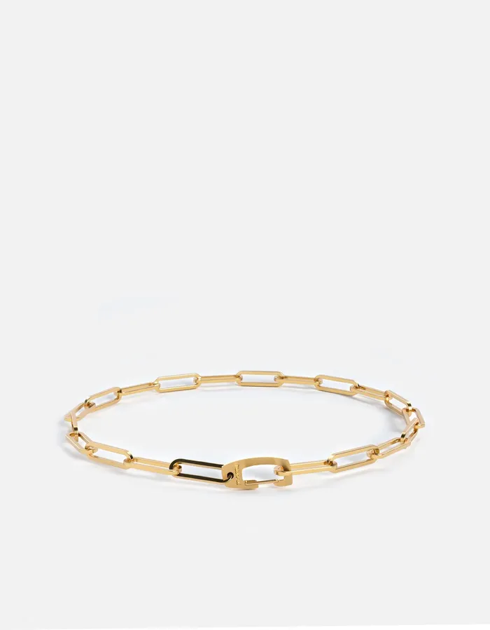 Miansai Bracelets Clip Volt Link Bracelet Gold Vermeil