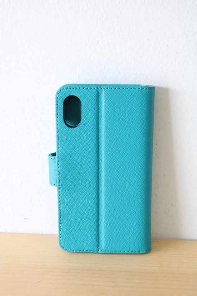 Michael Kors Necklaces Michael Kors Saffiano Leather Blue Folio Case For iPhone X