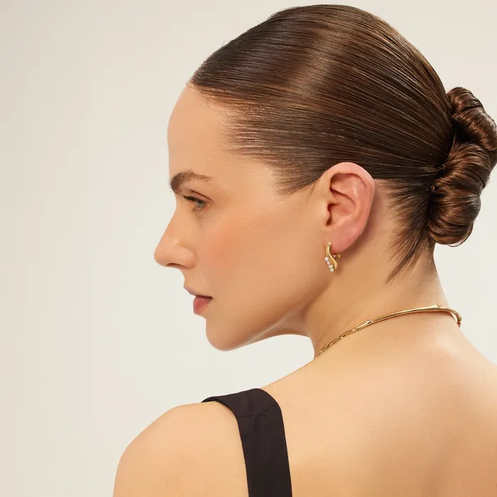 Mini Flare Hoop Earring Kismet by Milka Earrings