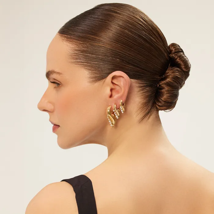 Mini Flare Hoop Earring Kismet by Milka Earrings