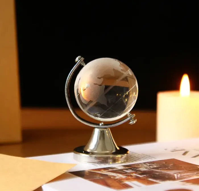 Miniatures by NC Earrings Miniature Glass Globe 16 Scale Doll Accessory