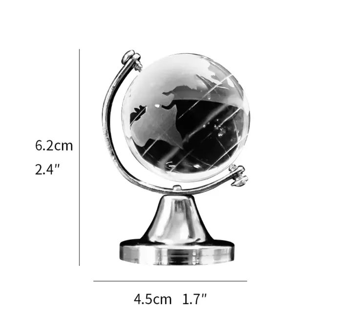Miniatures by NC Earrings Miniature Glass Globe 16 Scale Doll Accessory