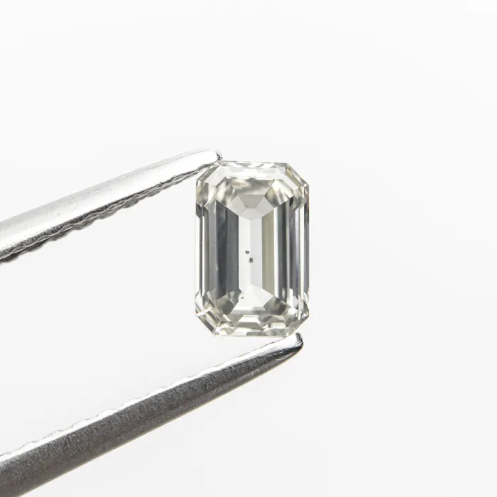 Misfit Diamonds Rings Fancy Grey Step Cut Diamond 053ct Cut Corner Rectangle