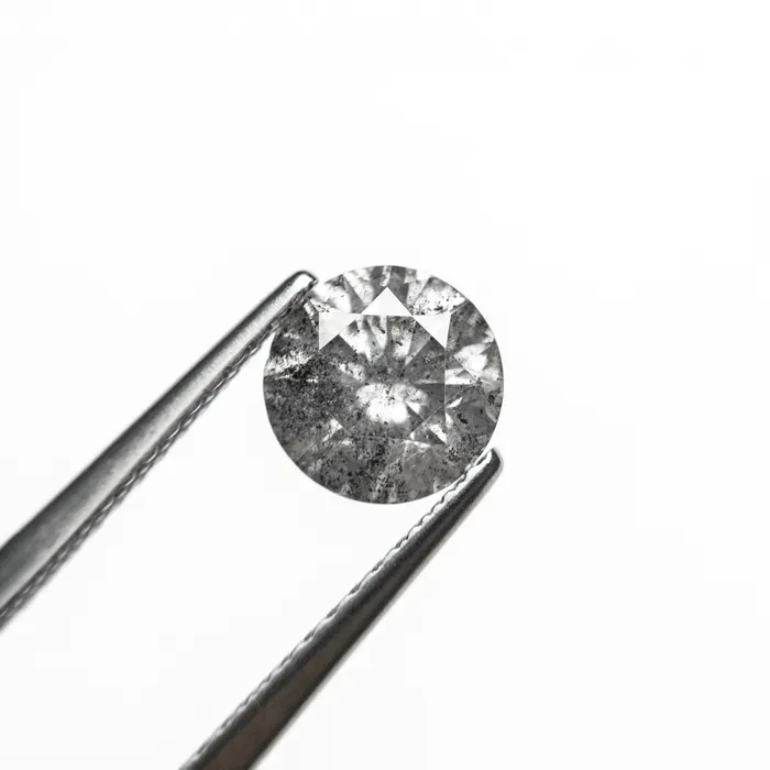 Misfit Diamonds Rings Salt and Pepper Brilliant Diamond 099ct Round