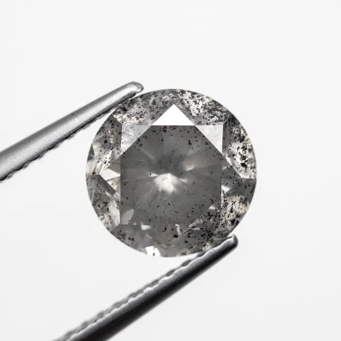 Misfit Diamonds Rings Salt and Pepper Brilliant Diamond 228ct Round