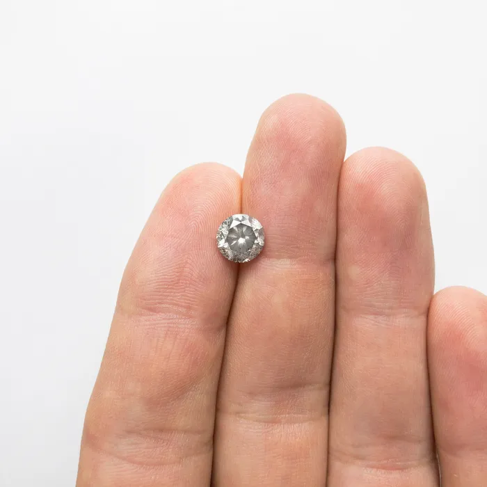Misfit Diamonds Rings Salt and Pepper Brilliant Diamond 228ct Round