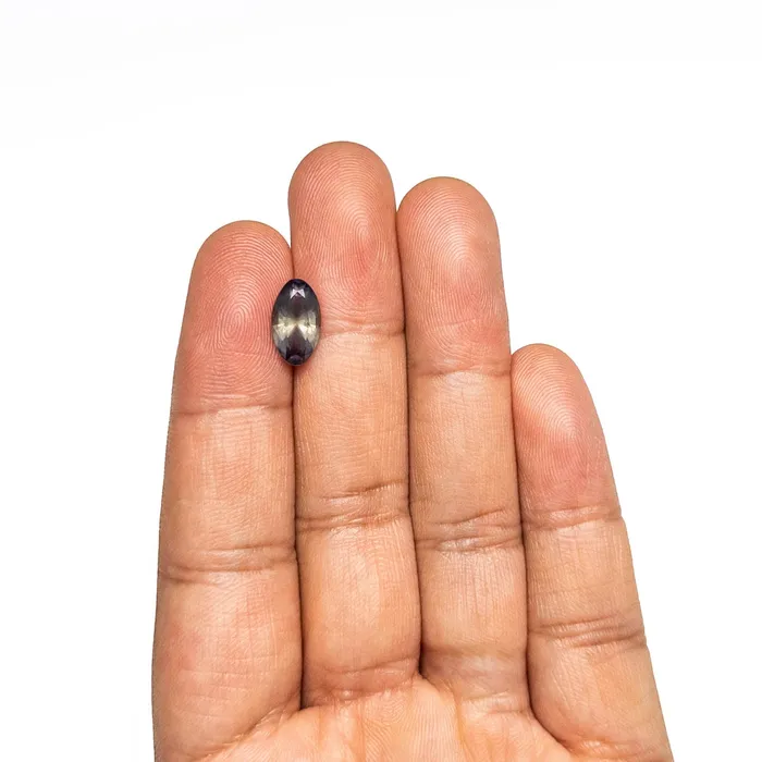 Misfit Gems Earrings Color Change Green to Purple Brilliant Sapphire 298ct Oval