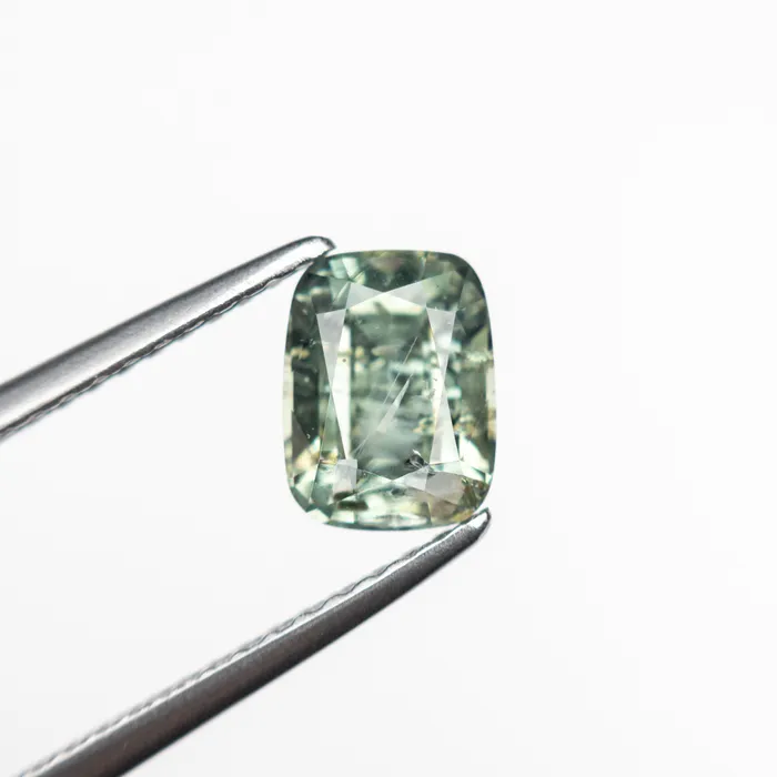 Misfit Gems Earrings Green Brilliant Sapphire 152ct Cushion