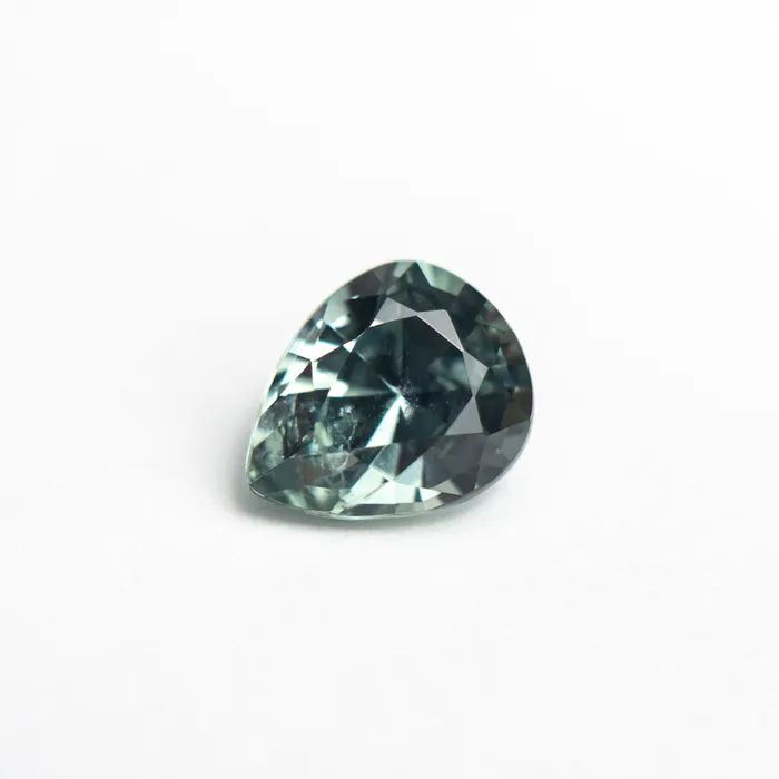 Misfit Gems Earrings GreenTeal Brilliant Sapphire 141ct Pear