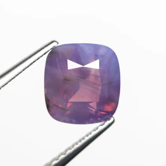 Misfit Gems Earrings PurplePink Brilliant Sapphire 271ct Cushion