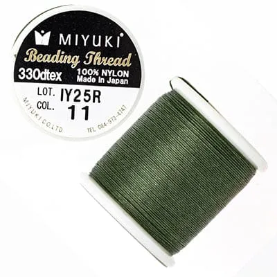 Miyuki Beading Thread50 Meter SpoolColor 11 Green Peppy Beads Necklaces