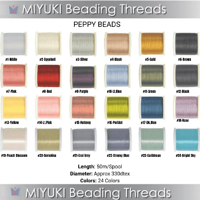 Miyuki Beading Thread50 Meter SpoolColor 11 Green Peppy Beads Necklaces Miyuki Beading Thread50 Meter SpoolColor 11 Green Peppy Beads Necklaces