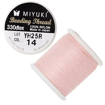 Miyuki Beading Thread50 Meter SpoolColor 14 Pink Peppy Beads Necklaces