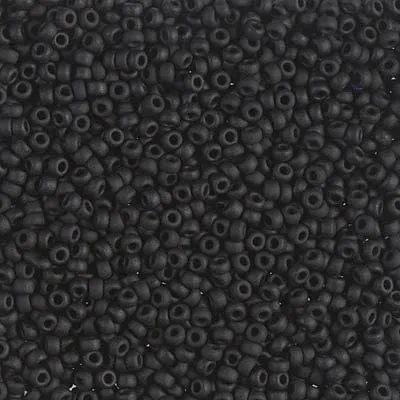 Miyuki Seed Beads 110 Black Matted 0401F Peppy Beads Rings
