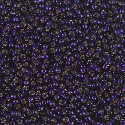Miyuki Seed Beads 110 Dyed Silver Lined Dark Purple1426NEW Peppy Beads Rings