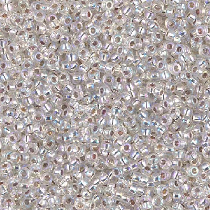 Miyuki Seed Beads 110 Silver Lined Crystal AB 1001NEW Peppy Beads Rings