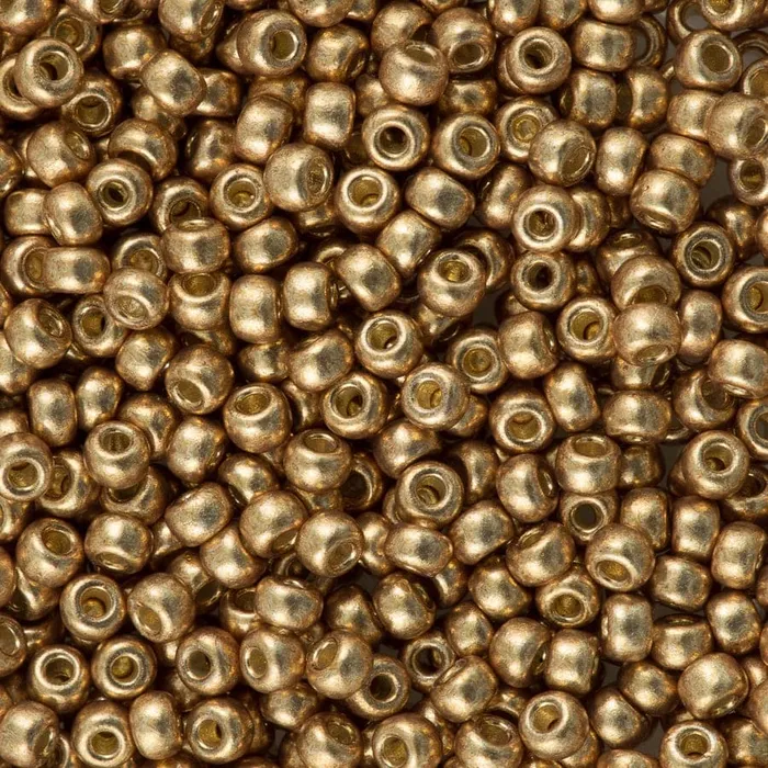 Miyuki Seed Beads 80 Duracoat Galvanized Champagne 4204 Peppy Beads Earrings