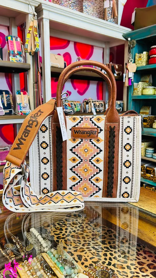 MONTANA WEST Earrings WRANGLER SOUTHWESTERN COFFEE MINI CROSSBODY TOTE
