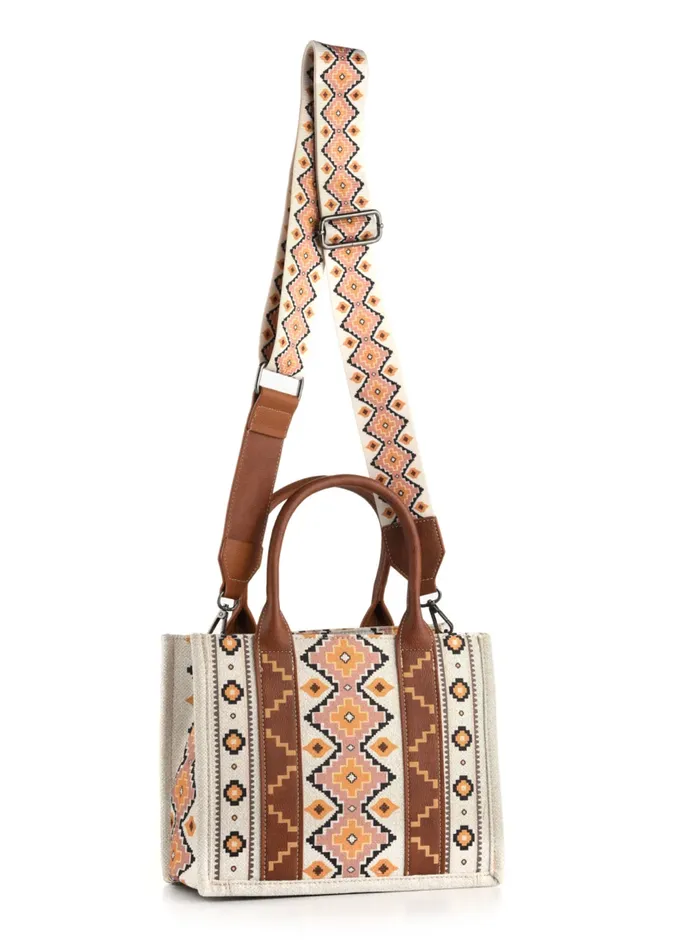 MONTANA WEST Earrings WRANGLER SOUTHWESTERN COFFEE MINI CROSSBODY TOTE