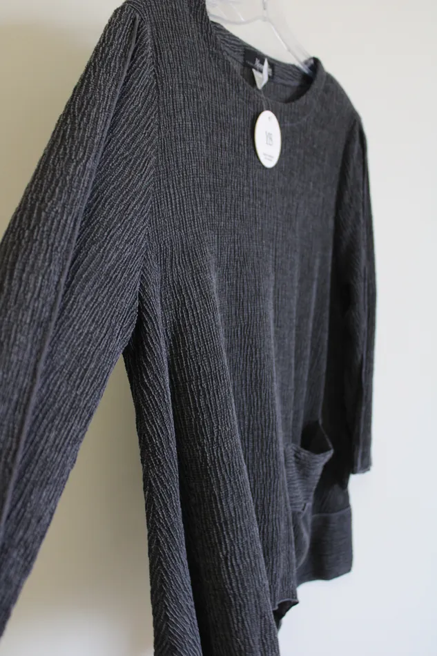 Moonlight Earrings NEW Moonlight YS Fashion Design Gray Textured Top