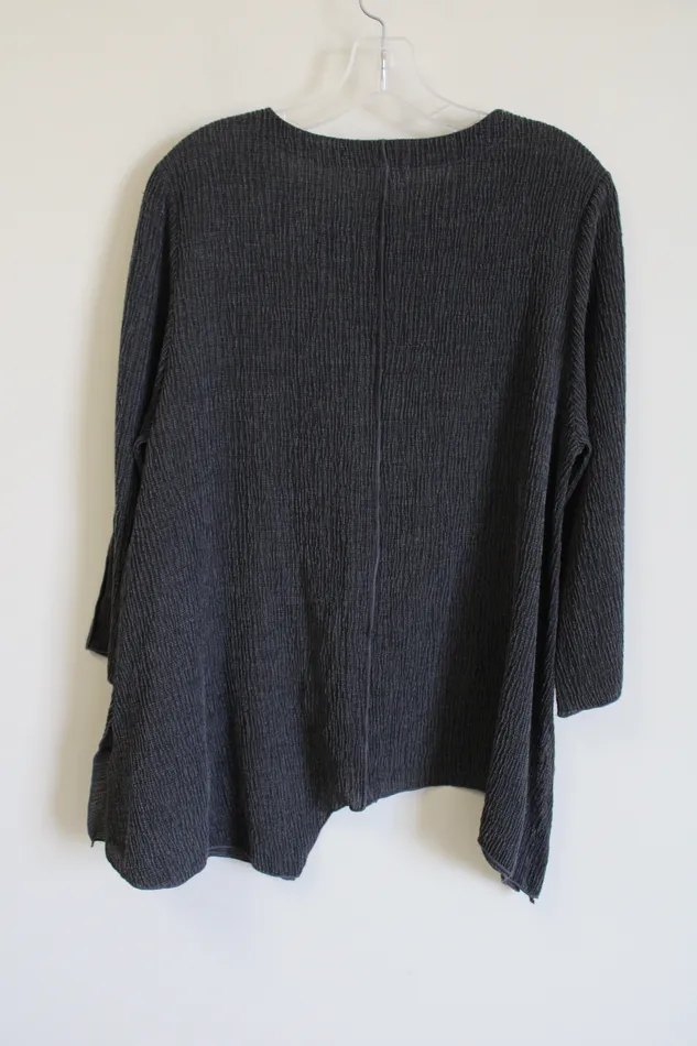 Moonlight Earrings NEW Moonlight YS Fashion Design Gray Textured Top
