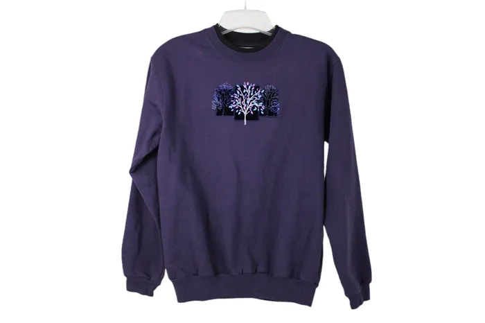 Morning Sun Earrings Top Stitch By Morning Sun Purple Sweatshirt M