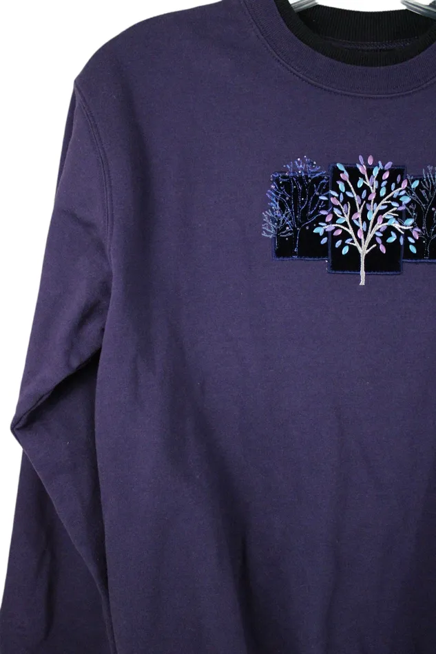 Morning Sun Earrings Top Stitch By Morning Sun Purple Sweatshirt M