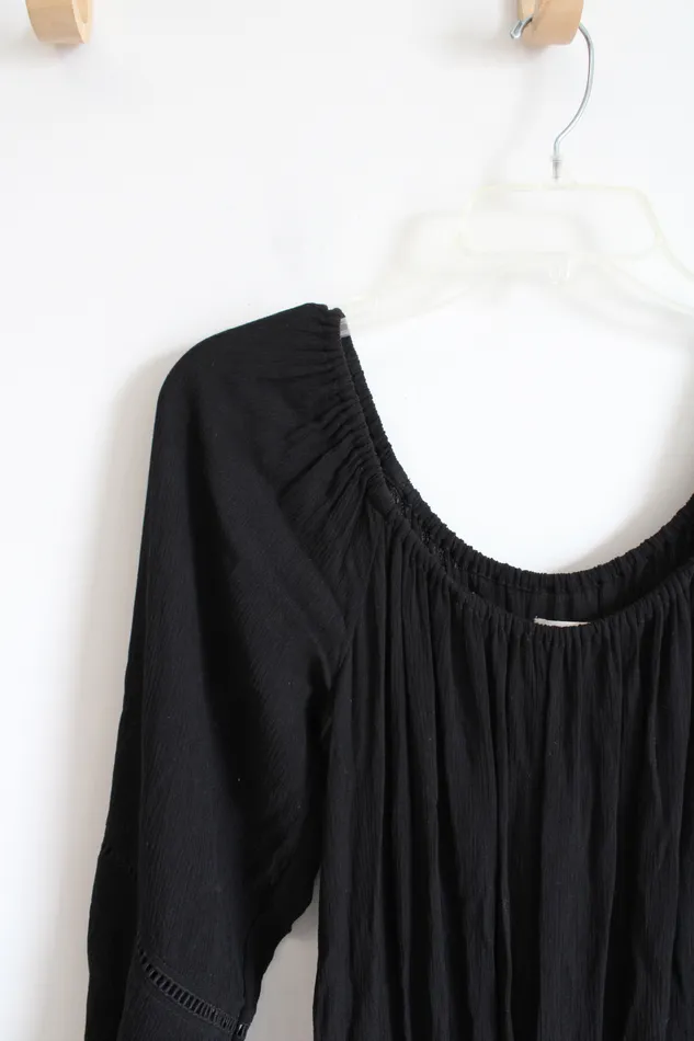 Mossimo Supply Co Rings Mossimo Black Wide Neck Romper M